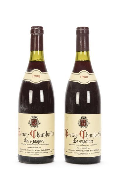 2 bouteilles GEVREY-CHAMBERTIN CLOS ST JACQUES...