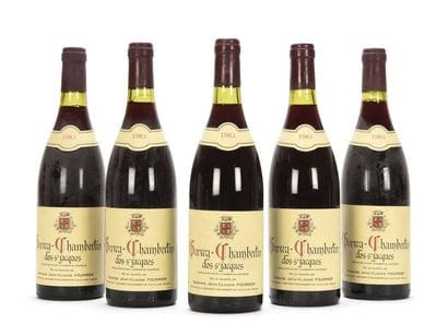 5 bouteilles GEVREY-CHAMBERTIN CLOS ST JACQUES...