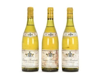 3 bouteilles PULIGNY-MONTRACHET LES PUCELLES...