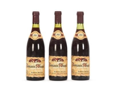 3 bottles ROMANÉE SAINT-VIVANT (Grand Cru)...