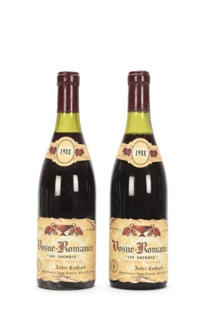 2 bottles VOSNE-ROMANÉE LES SUCHOTS (1er...