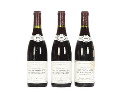 3 bottles VOSNE-ROMANÉE LES MALCONSORTS (1er...