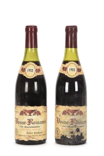 2 bottles VOSNE-ROMANÉE LES MALCONSORTS (1er...