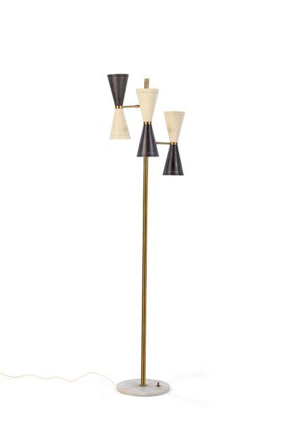 STILNOVO 

Lampadaire?Métal, laiton, marbre...