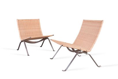 Poul KJAERHOLM (1929-1980) 

Paire de chauffeuses...