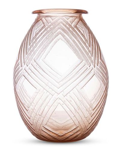 DAUM NANCY 

Vase?Verre gravé à l’acide Signé?H....