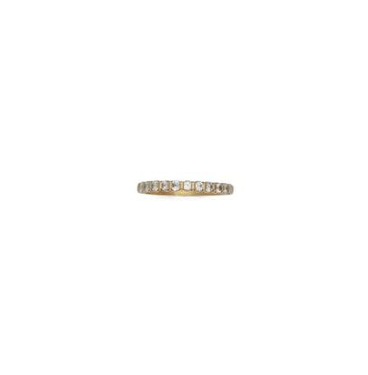 Half wedding band in 18K (750/1000) yellow...