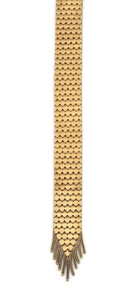 Ribbon bracelet in 18K (750/1000) yellow...