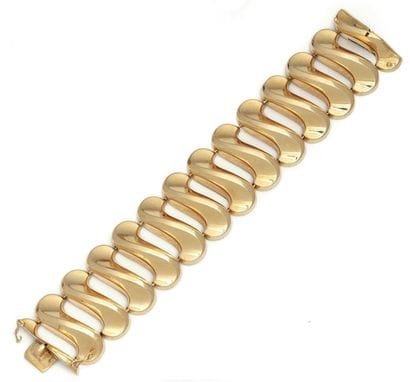 Important Tank style bracelet in 18K (750/1000)...