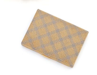 Rectangular powder case in 18K (750/1000)...