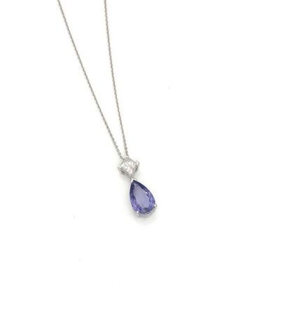 18K (750/1000) white gold pendant made of...