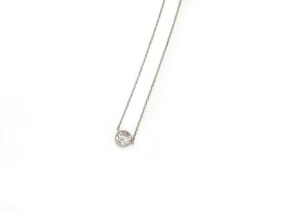 Necklace in 18K (750/1000) white gold set...