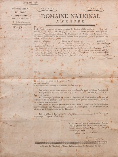 Calenzana - Département du Golo 

Rare affiche...