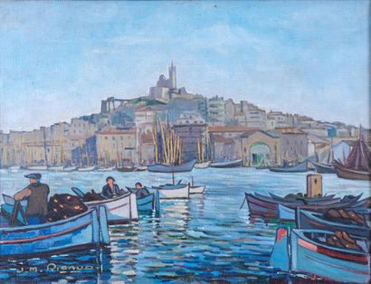 JM RIGAUD 

Le port de Marseille 

Huile...