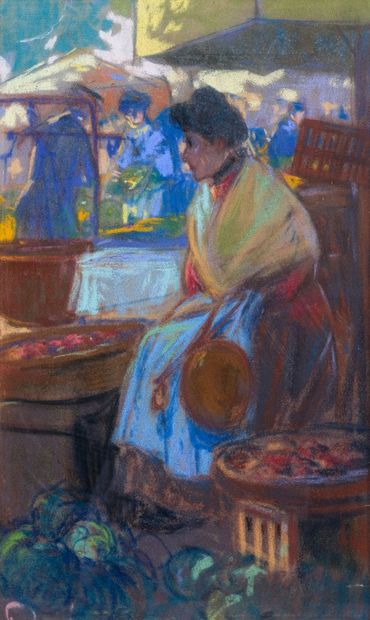 Louis FORTUNEY (1875-1951) 

La vendeuse...