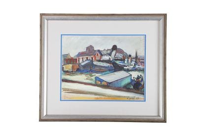 Antoine SERRA (1908-1995) 

Le port. 1947...