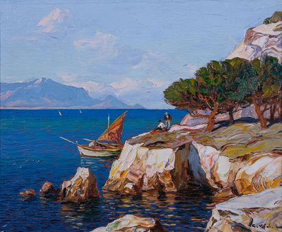 Gustave VIDAL (1895-1966) 

Pêcheurs corses...