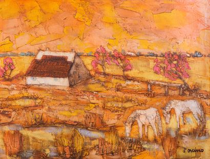 Toussaint D’ORCINO (1913-1986) 

Chevaux...