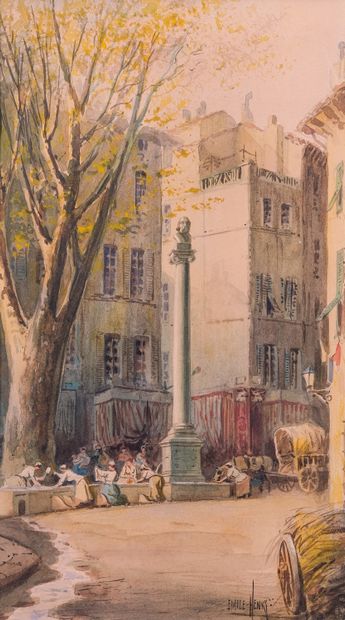 Émile HENRY (1842-1920) 

Laveuses à la colonne...
