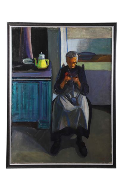 Antoine SERRA (1908-1995) 

Ma mère tricotant....