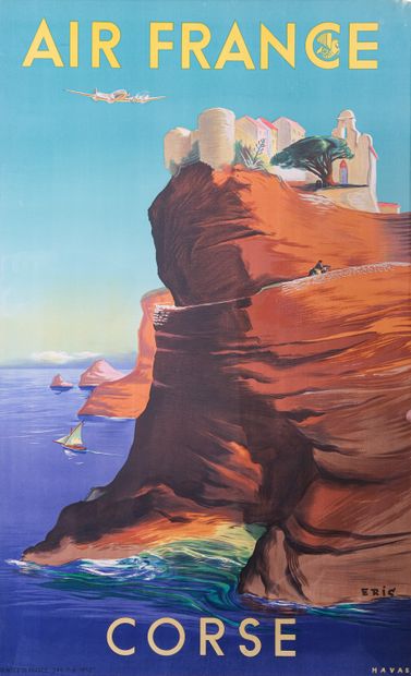 ERIC 

Corse Air France 1949 

Affiche original...
