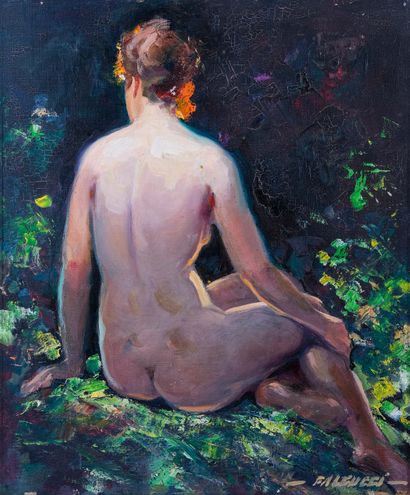 Robert FALCUCCI (1900-1989) 

Nu de dos 

Huile...
