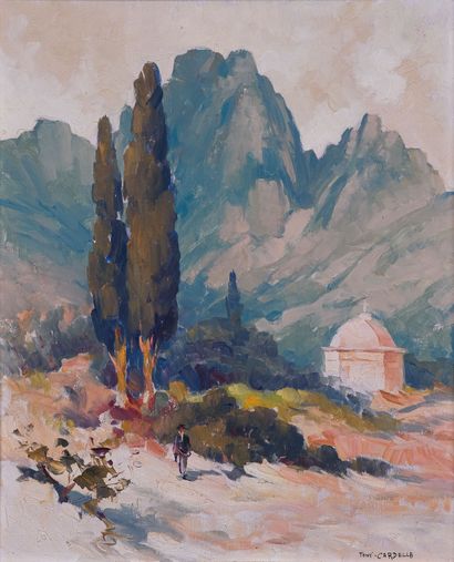 Tony CARDELLA (1898-1976) 

Chapelle à Corté,...