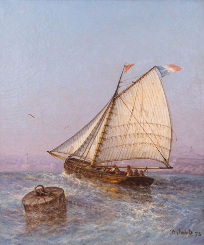 Joseph SUCHET (1824-1896) 

Bateau en mer...