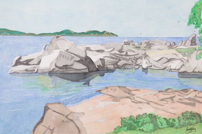 Jean OTTAVY (1923-2010) 

Lot de 3 aquarelles...