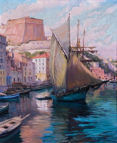 Adolphe COSSARD (1880-1952) 

Bateaux dans...