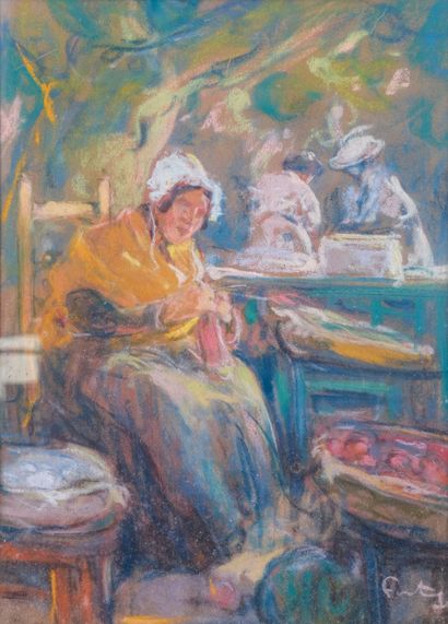Louis FORTUNEY (1875-1951) 

La couturière...