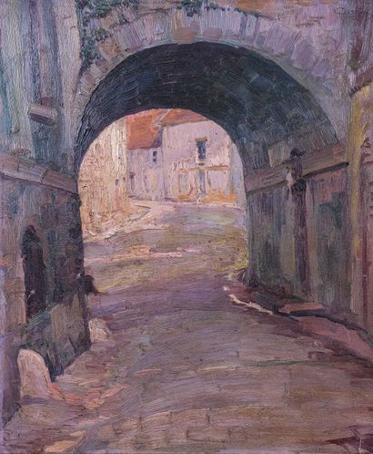 Adolphe COSSARD (1880-1952) 

Ruelle à Bonifacio...