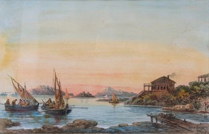 Émile HENRY (1842-1920) 

Bateaux dans la...