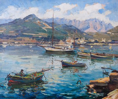 Tony CARDELLA (1898-1976) 

Bateaux devant...