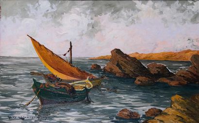 Guy LEFLORENTIN (XX) 

Bateaux en bord de...