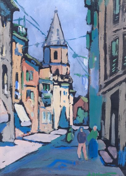 Jean GUINDON (1883-1976) 

L’église du village...