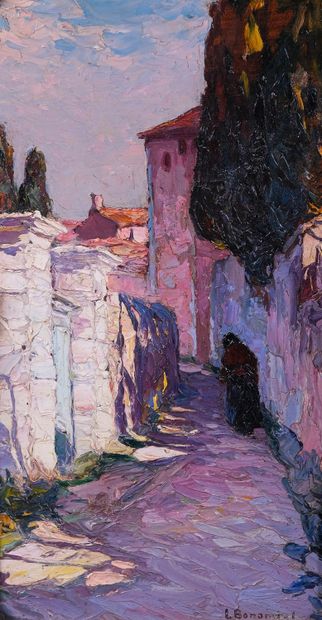 Louis BONAMICI (1878-1966) 

Village Corse...