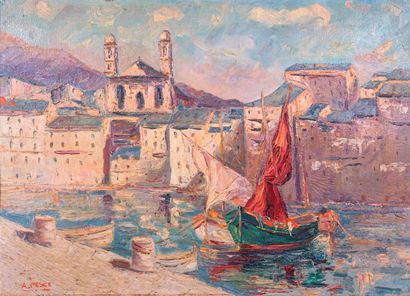 A.PESCE (XX) 

Le port de Bastia 

Huile...