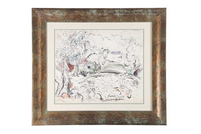 Pierre AMBROGIANI (1907-1985) 

Paysage aux...
