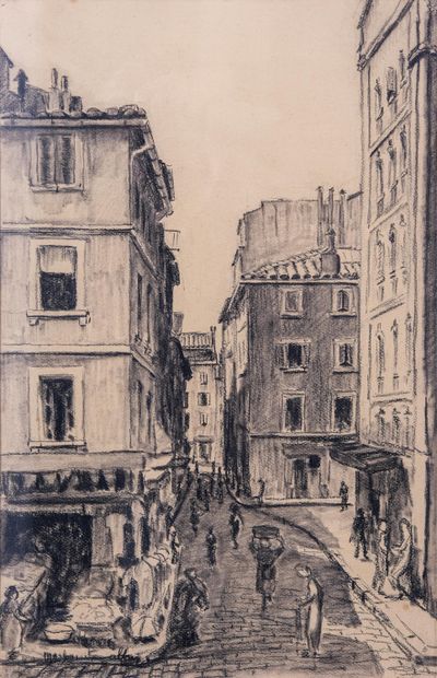 Marguerite ALLAR (1899-1974) 

Rue animée...