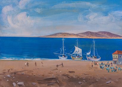 Spyros VASSILIOU (1902-1985) 

Plage grecque....