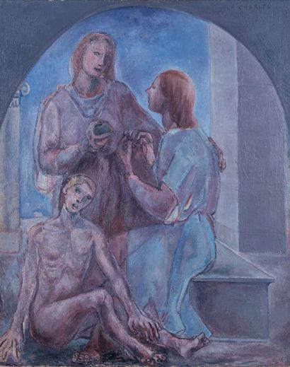 Richard MANDIN (1909-2002) 

La Charité 

Huile...