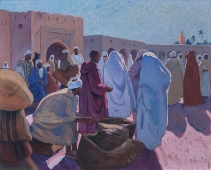 Maurice BOUVIOLLE (1893-1971) 

Marché à...