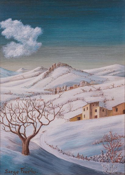 Serge FIORIO (1911-2011) 

Paysage de neige...