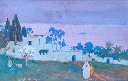Gustave LINO (1893-1961) 

Kasbah en bord...