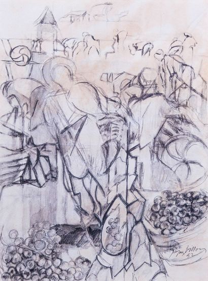 Jacques VILLON (1875-1963) 

Scène de marche....