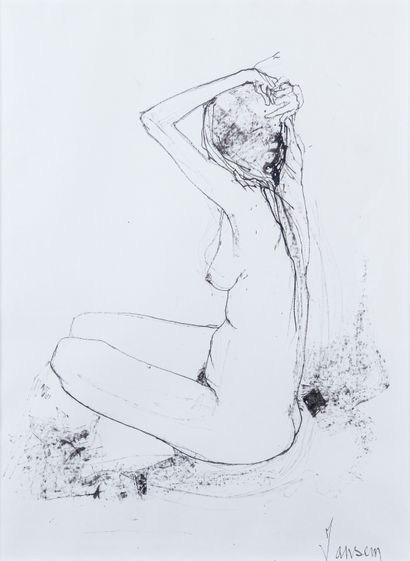 Jean JANSEM (1920-2013) 

Femme nue 

Encre Signée...