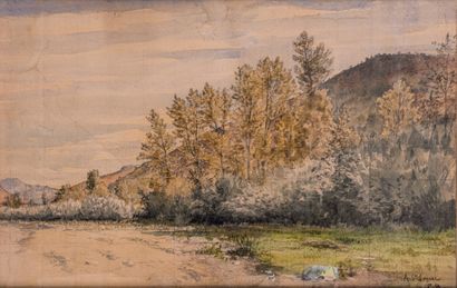 PAUL MARTIN (1830-1903)

At Saint-Lazare

Watercolor

Monogrammed...