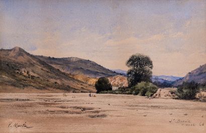 PAUL MARTIN (1830-1903) 

Saint-Benoît. 1868

Watercolor

Signed...
