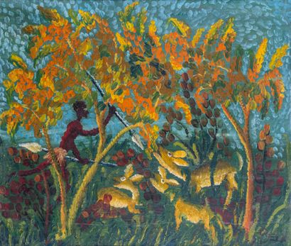 BELA (1940-1968)

La chasse

Huile sur isorel

Signée...